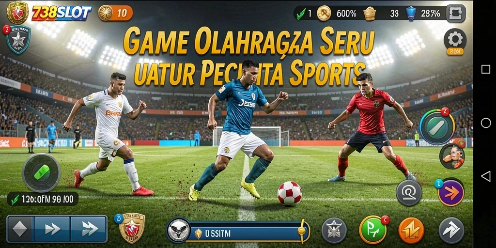 Screenshot gameplay 738SLOT yang menampilkan aksi seru olahraga.