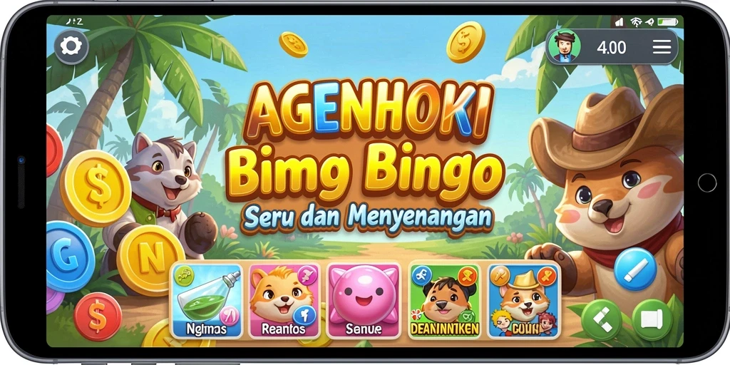Tampilan gameplay AGENHOKI yang menarik dan interaktif.