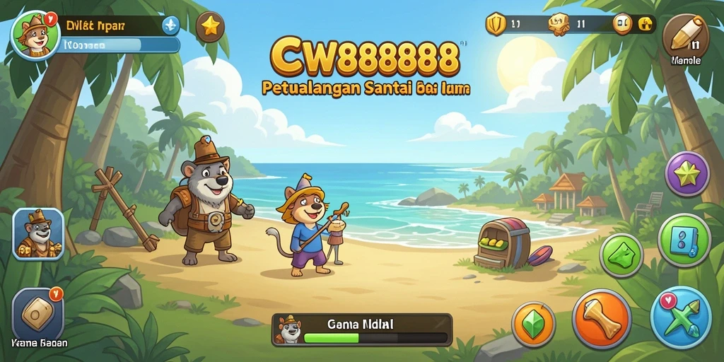 Tampilan gameplay CW8888 yang seru dan menenangkan dalam game Idle.
