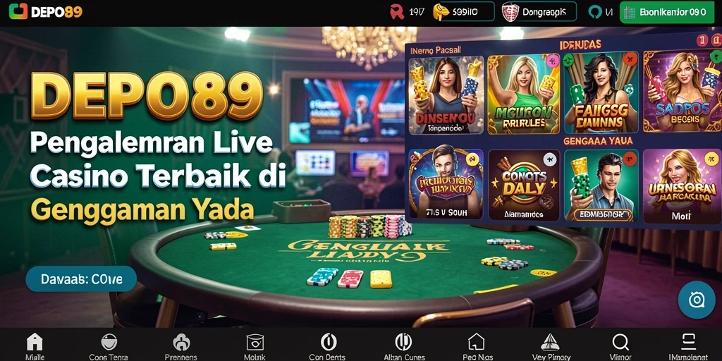 Tampilan gameplay Live Casino yang mendebarkan dan interaktif dari DEPO89.