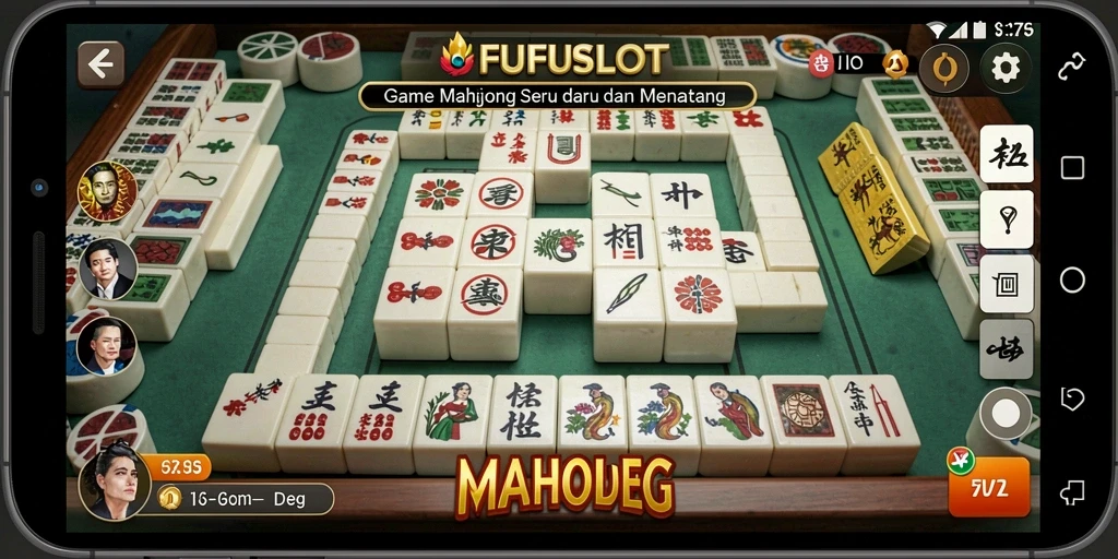 Screenshot gameplay FUFUSLOT menampilkan aksi seru Mahjong.