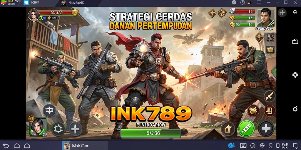 Tampilan gameplay mendebarkan dari INK789 yang menunjukkan pertempuran strategi epik.