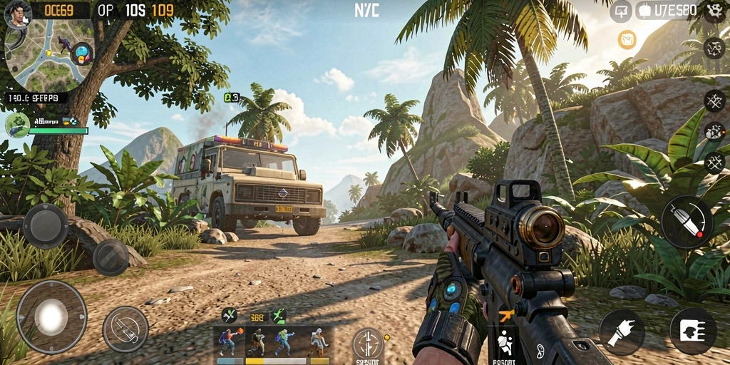 Gameplay seru OCE69 dengan aksi tempur yang mendebarkan.