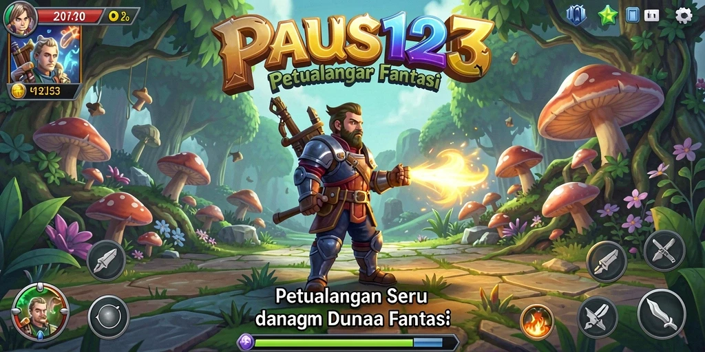Tangkapan layar gameplay PAUS123 menampilkan suasana petualangan yang mendebarkan.
