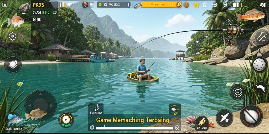 Tangkapan ikan di PK95 yang menampilkan keseruan gameplay memancing.