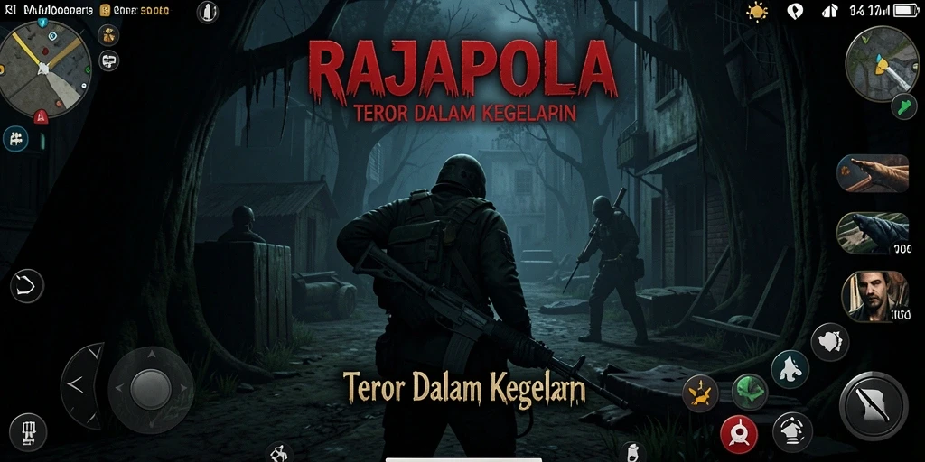 Screenshot dari gameplay RAJAPOLA yang menampilkan kengerian dan ketegangan.