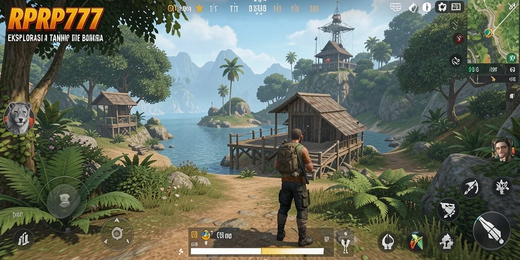 Tampilan gameplay RPRP777 yang penuh petualangan di dunia terbuka.
