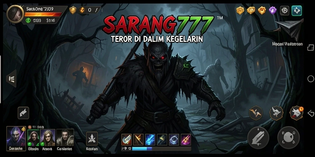 Screenshot menampilkan momen menegangkan dari gameplay SARANG777.