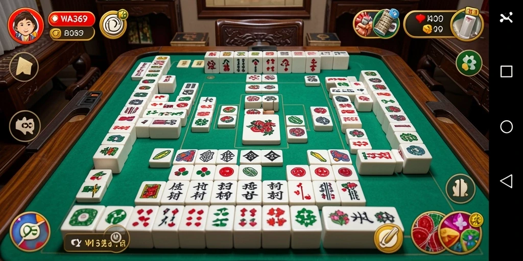 Tampilan gameplay menarik dari WA369 saat bermain Mahjong.